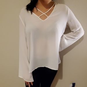 Flowy Lush White Blouse